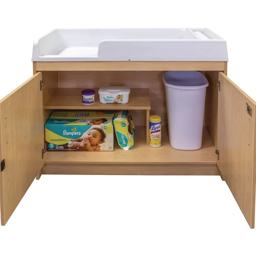 Infant Changing Table, Molded Top - Maple/Maple