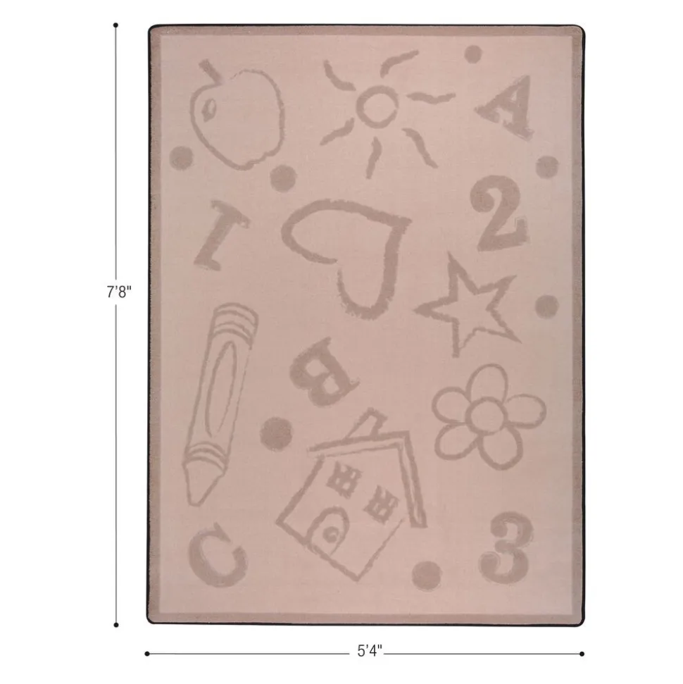 Kid’s Art™ Carpet - 5'4" x 7'8" - Beige