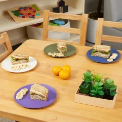 Kids Bamboo Plates, Set of 4