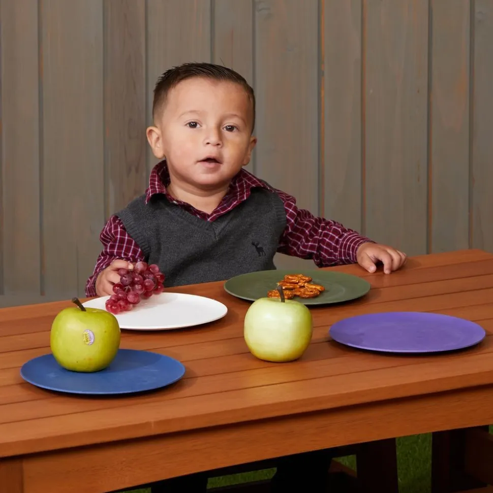 Kids Bamboo Plates, Set of 4