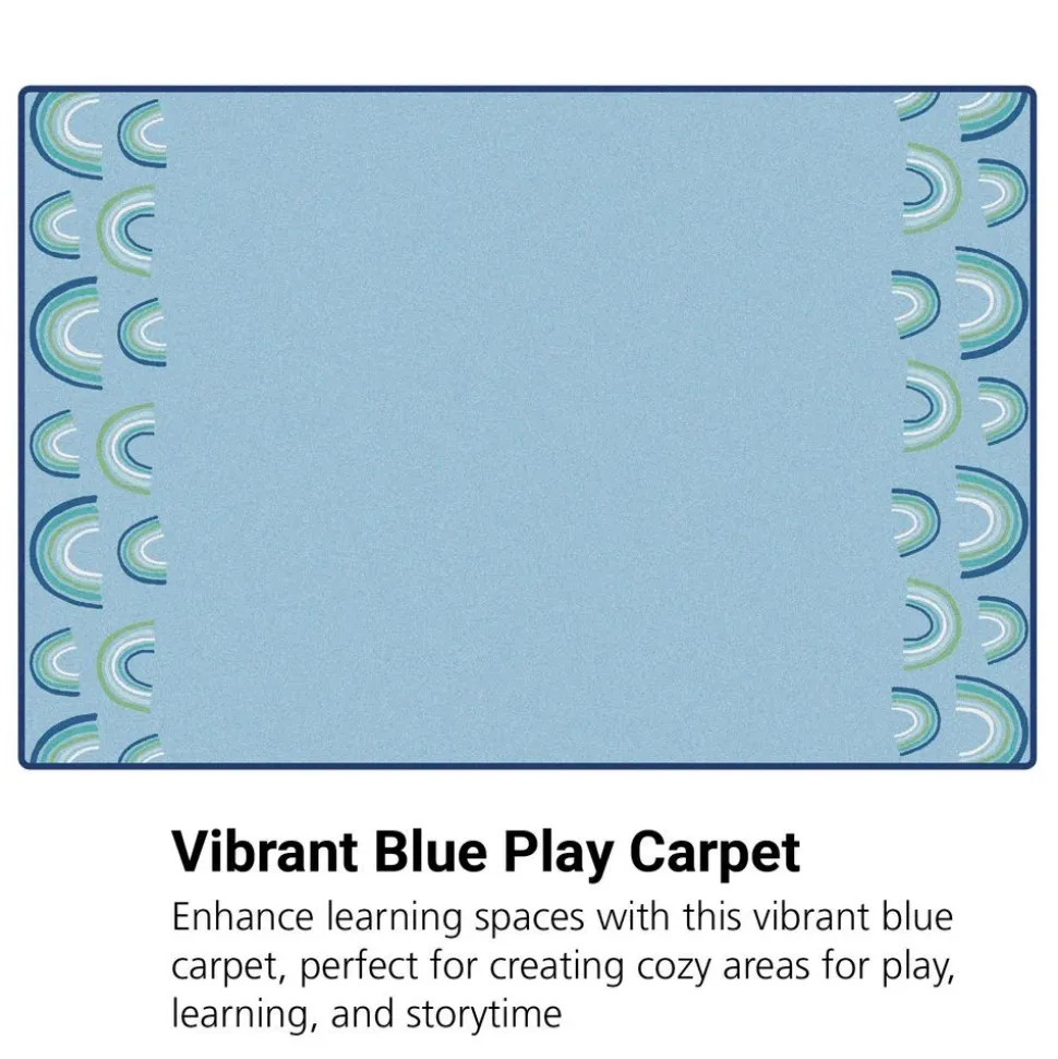 KIDSoft Rainbows End Blue 4' X 6'