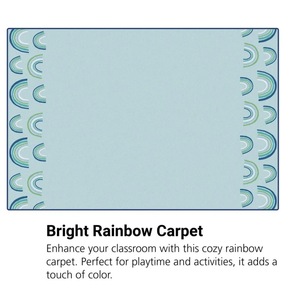 KIDSoft™ Rainbows End Green 4' x 6'