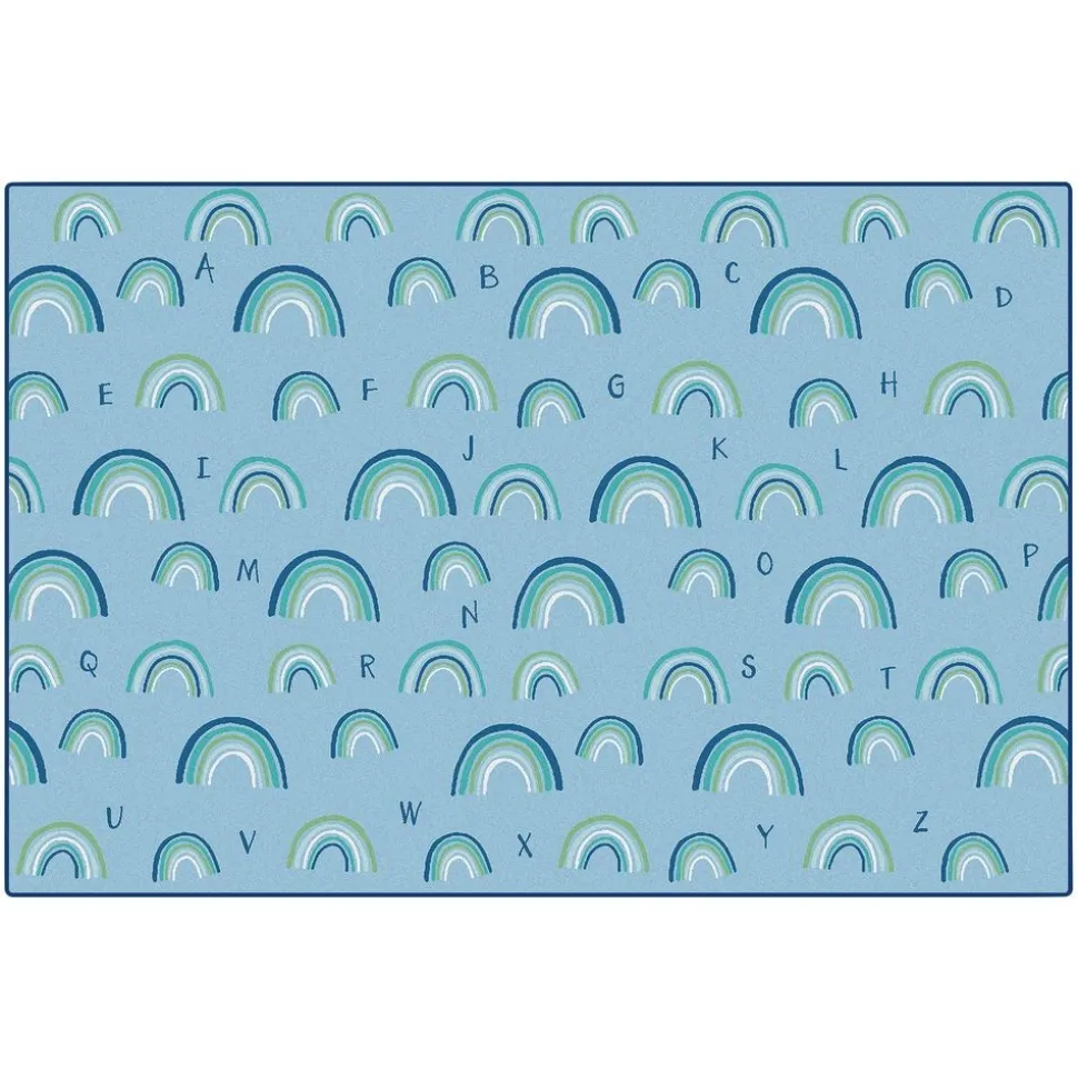 KIDSoft Rainbows Literacy Blue 7-1/2'x12'