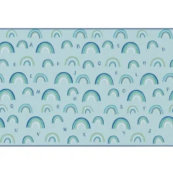 KIDSoft Rainbows Literacy Green 4'x6'