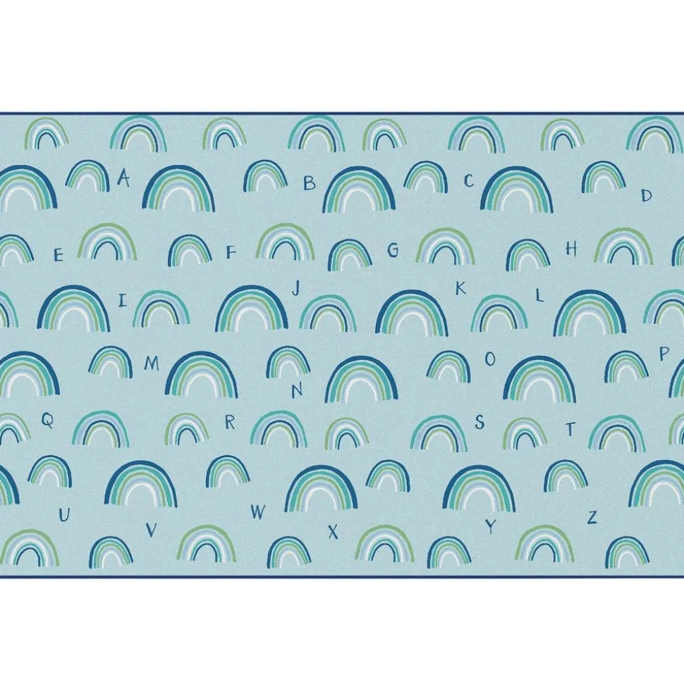 KIDSoft Rainbows Literacy Green 4'x6'