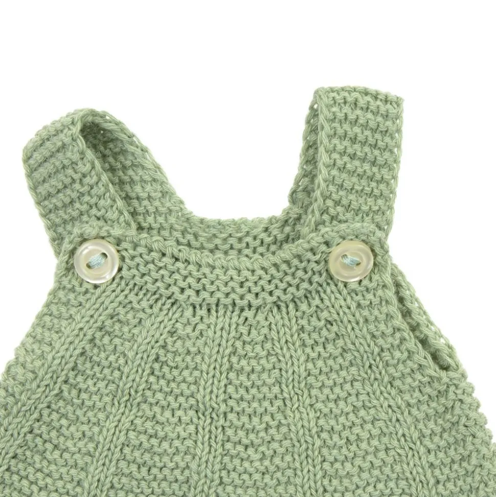 Knitted Doll Outfit 12"-15” - Overall & Beanie Hat, ECO Friendly