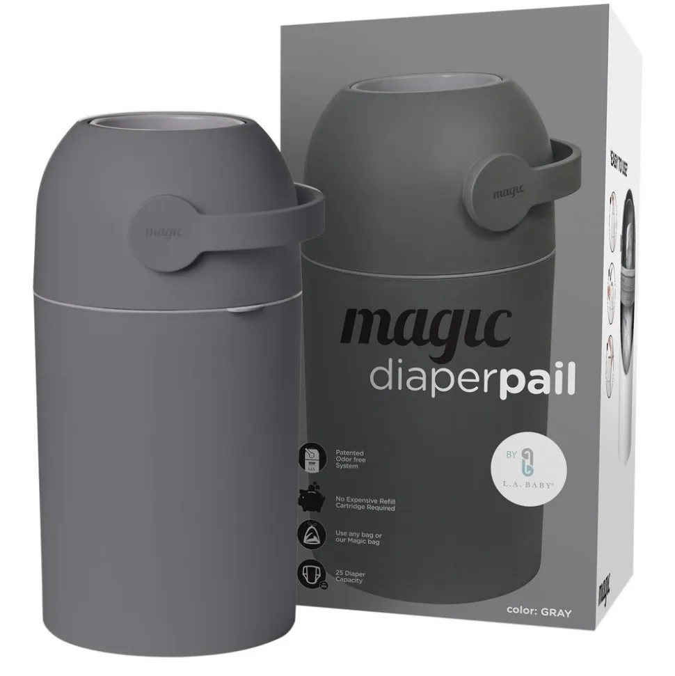 LA Baby MAGIC Odorless Diaper Pail - Gray