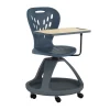 Laikyn Charcoal Mobile Desk Chair with 360 Degree Tablet Rotation and Under Seat Storage Cubby