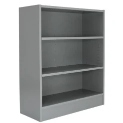 Laminate Bookcase 3-Shelf 36" Height - Gray