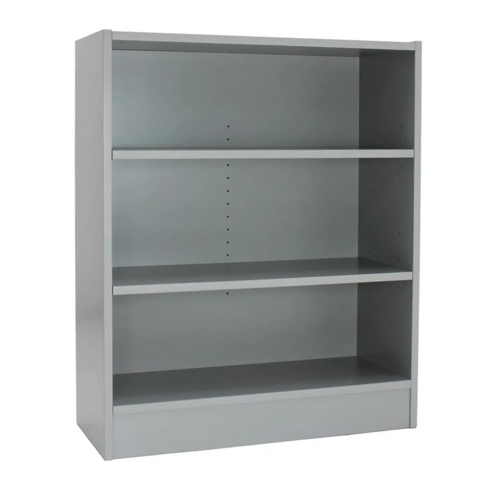 Laminate Bookcase 3-Shelf 36" Height - Gray