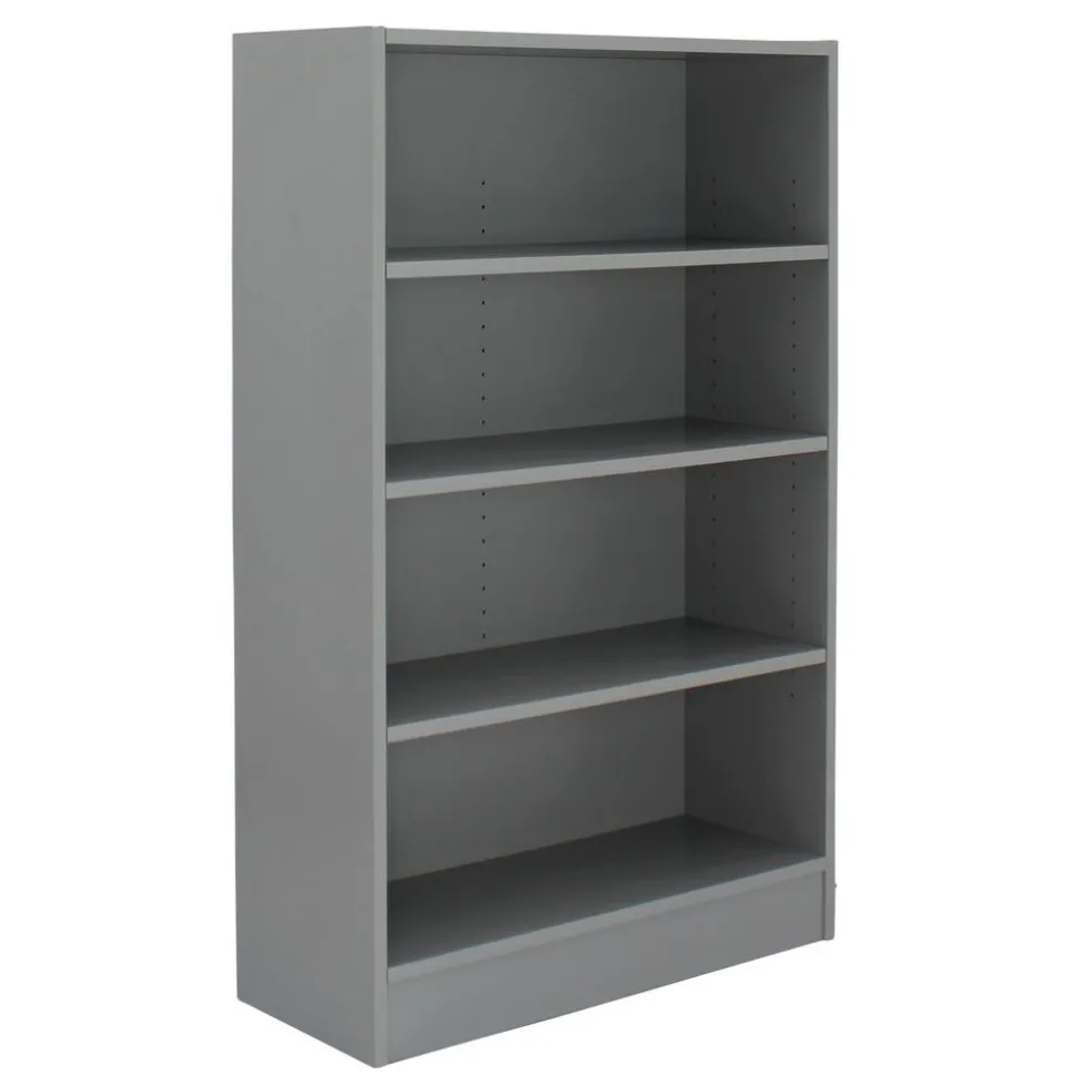 Laminate Bookcase 4-Shelf 48" Height - Gray