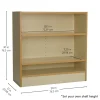 Laminate Bookcase 2-Shelf 30" Height - Almond/Maple