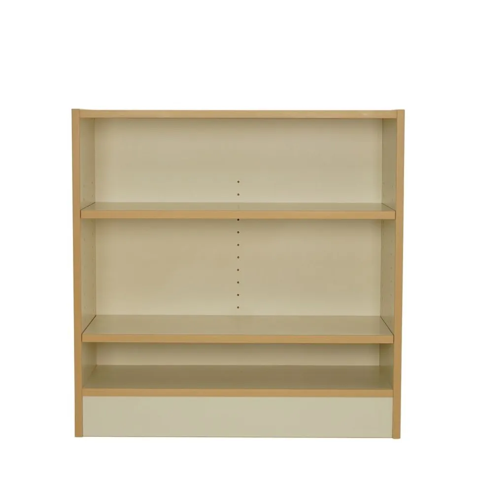 Laminate Bookcase 2-Shelf 30" Height - Almond/Maple