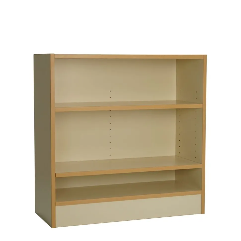 Laminate Bookcase 2-Shelf 30" Height - Almond/Maple