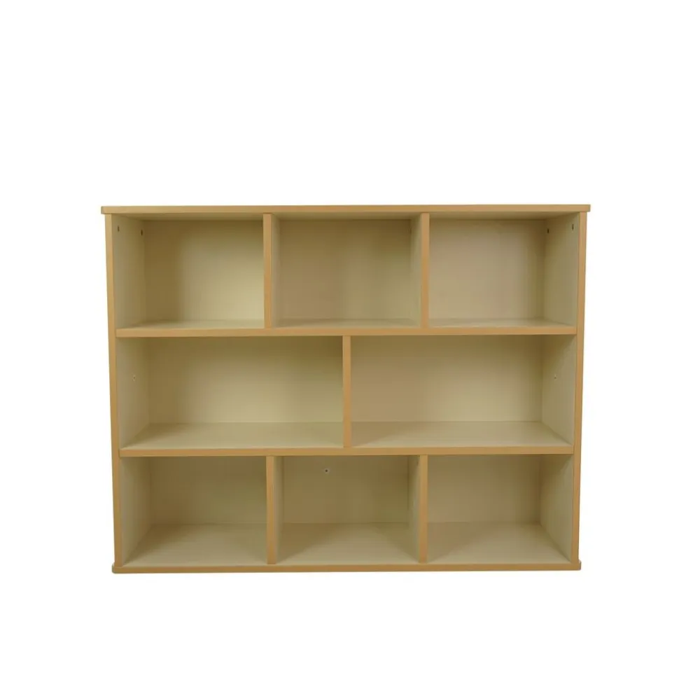 Laminate 8-Compartment Storage Cabinet 36" Height - Almond/Maple