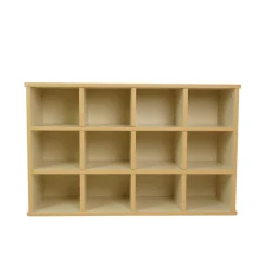 Laminate 12-Cubby Storage Cabinet - Almond/Maple