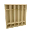Laminate 5-Section Coat Locker - Almond/Maple