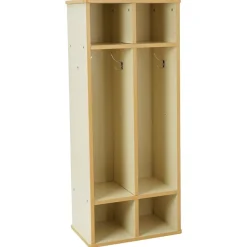 Laminate 2-Section Coat Locker - Almond/Maple