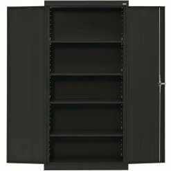 Large Locking Metal Cabinet - Black