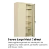 Large Locking Metal Cabinet - Putty