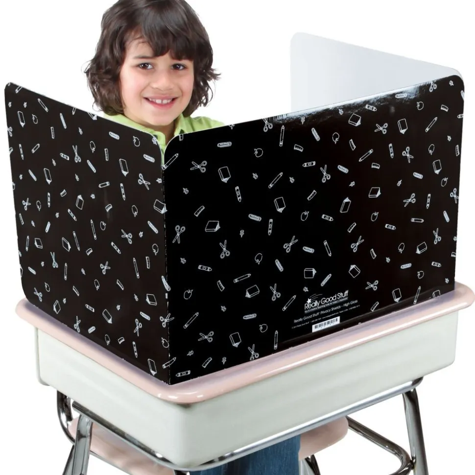 Large Privacy Shields - Set of 12 - Black - Glossy