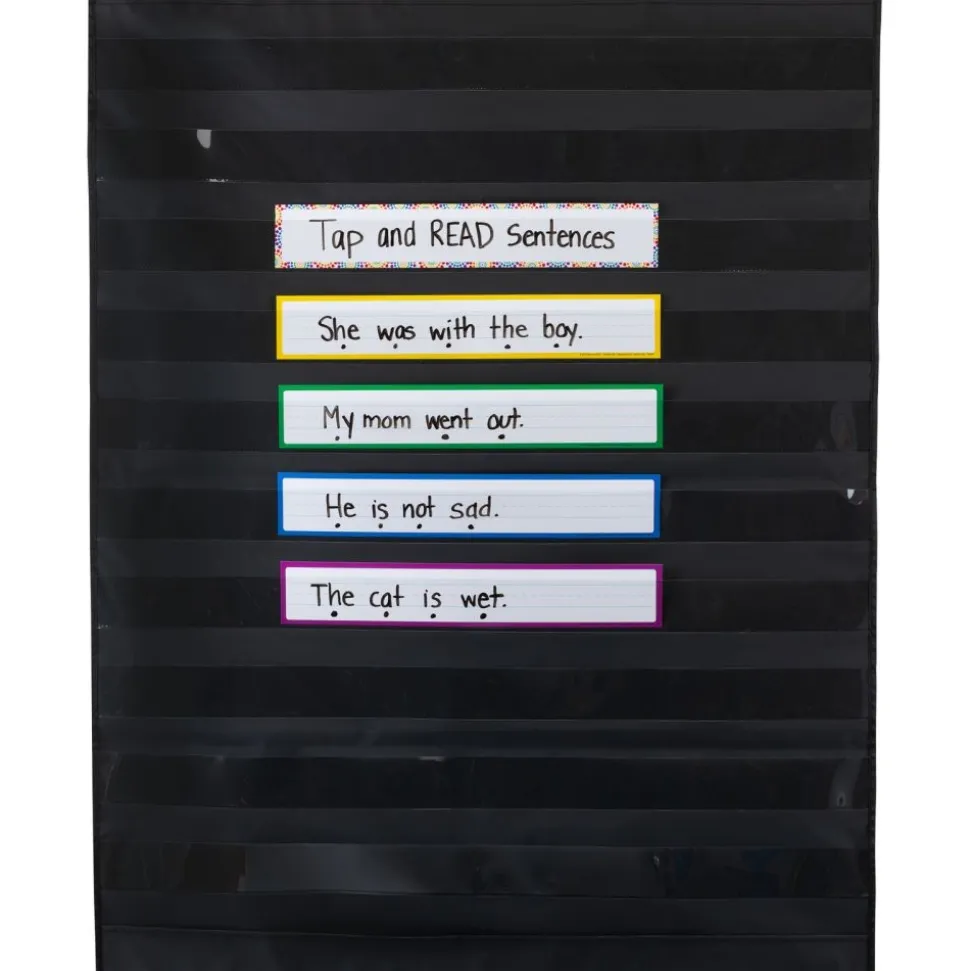 Large Rectangle Pocket Chart Black - 1 pocket chart