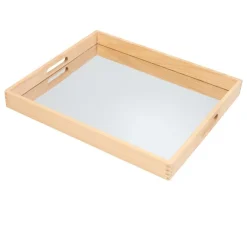 Large Wood Mirror Tray