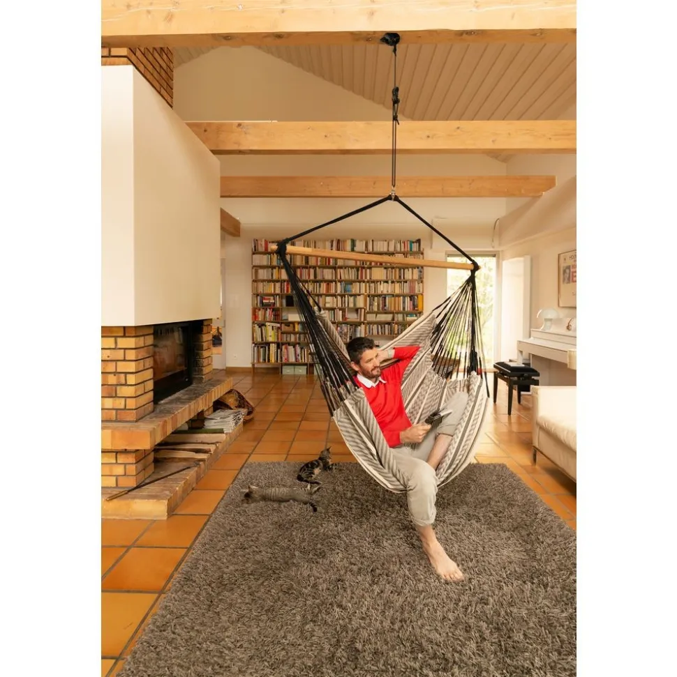 LA SIESTA® CasaMount Black - Multipurpose Suspension Set for Hammock Chairs