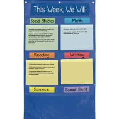 Learning Goals Pocket Chart™ - 1 pocket chart, 14 cards
