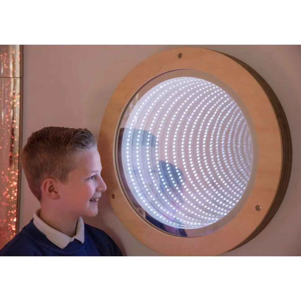 Light up Circular Infinity Mirror 20" dia.