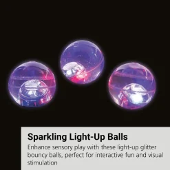 Light-Up Glitter Bouncy Balls - 12 Pack