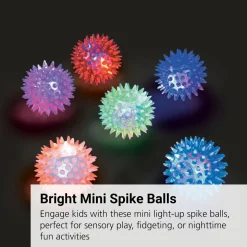 Light-Up Mini Spike Ball Assortment - 12 Pack