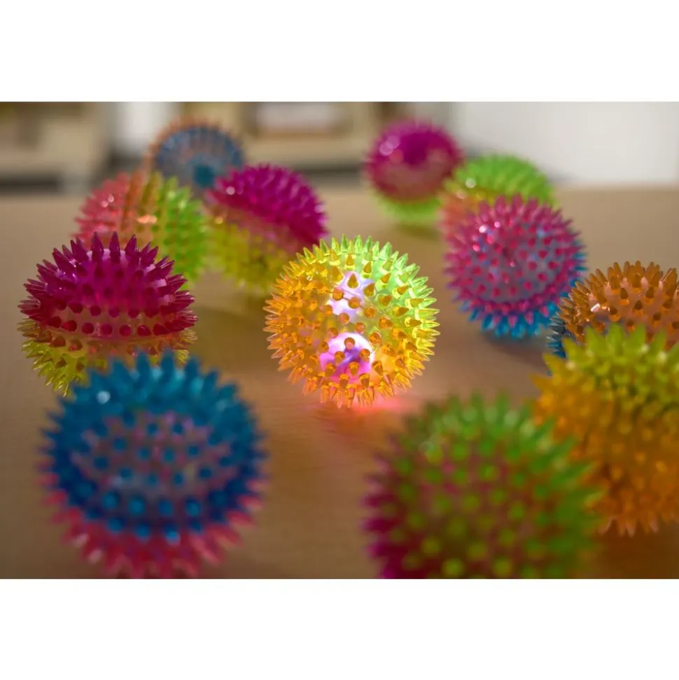 Light-Up Two-Tone Bouncy Ball Assortment - 12 Pack