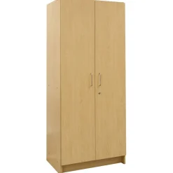 Locking Tall Laminate Storage - Maple/Maple, Ready to Assemble