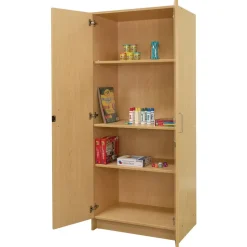 Locking Tall Laminate Storage - Maple/Maple, Assembled