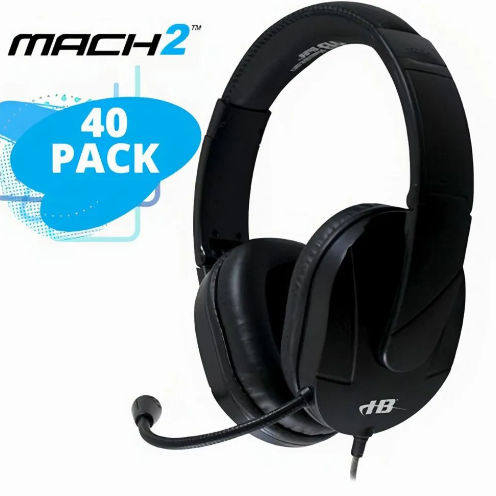 MACH-2 Multimedia Stereo Headset - 40 Pack