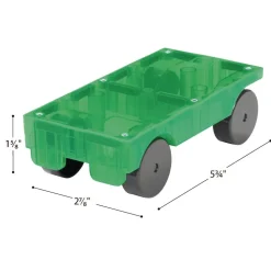 MAGNA-TILES® Car Expansion Green & Yellow - 2pcs