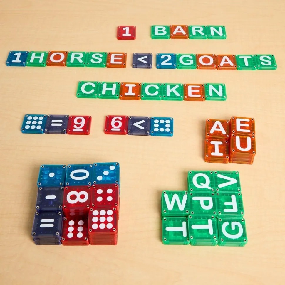 MAGNA-TILES® microMAGS Learn Letters & Numbers™ - 112 pieces