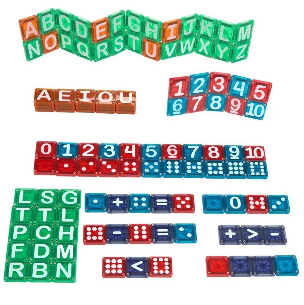 MAGNA-TILES® microMAGS Learn Letters & Numbers™ - 112 pieces