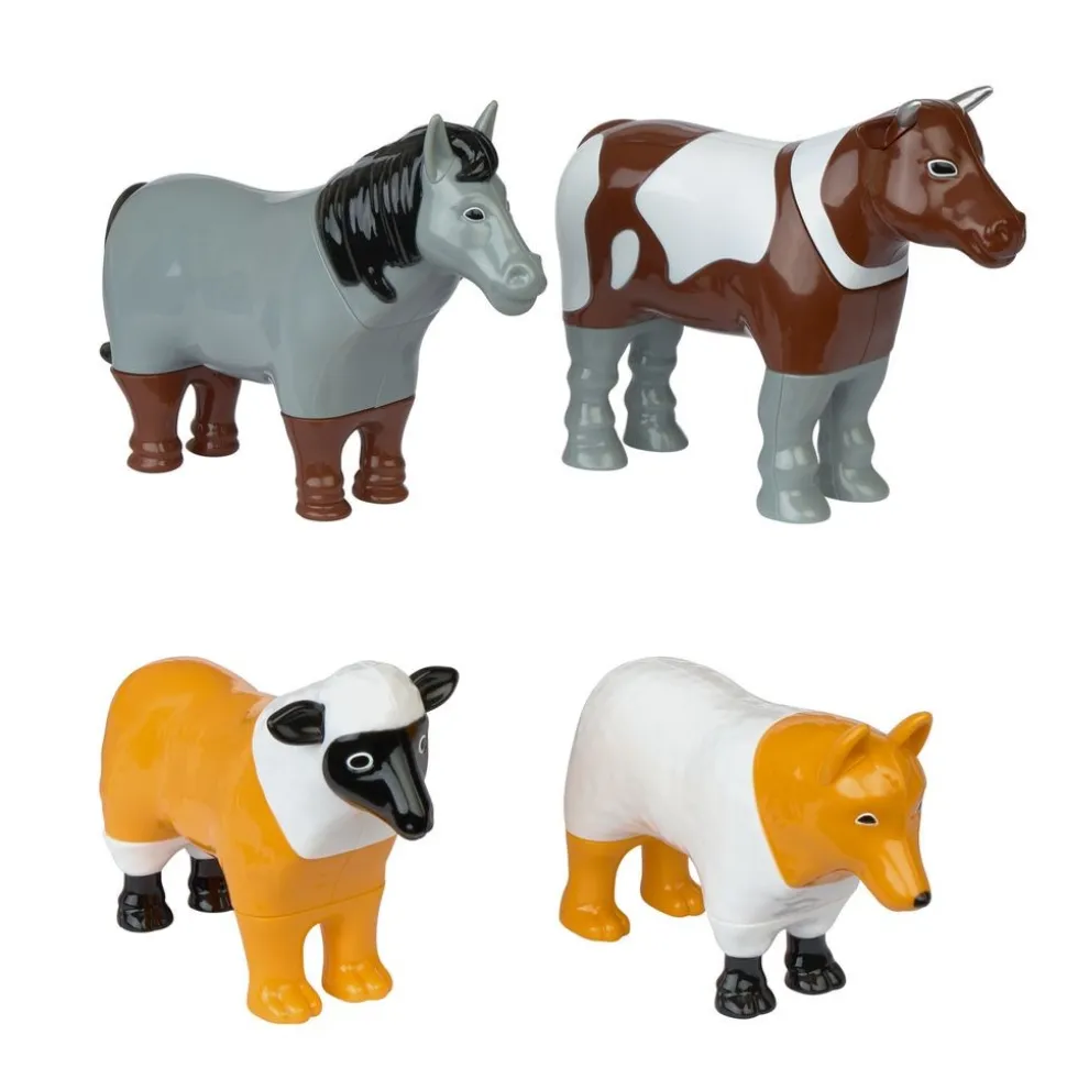 Magnetic Mix or Match Farm Animals - 4-Piece Magnetic Animal Set