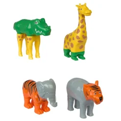Magnetic Mix or Match Jungle Animals - 4-Piece Magnetic Animal Set