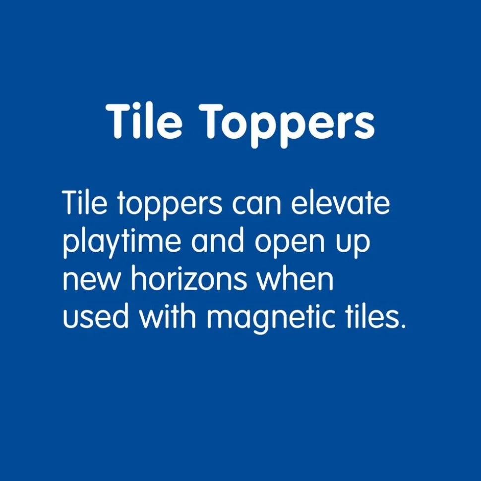Magnetic Tile Toppers - Alphabet Lowercase - 40pcs