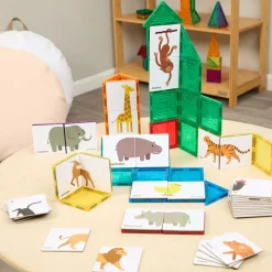 Magnetic Tile Toppers - Duo Animal Puzzle Pack - 40pcs
