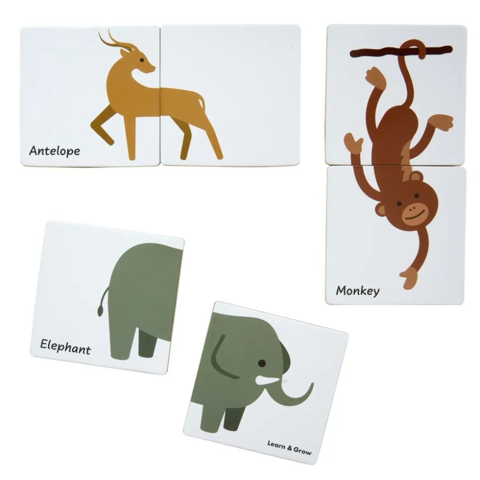 Magnetic Tile Toppers - Duo Animal Puzzle Pack - 40pcs