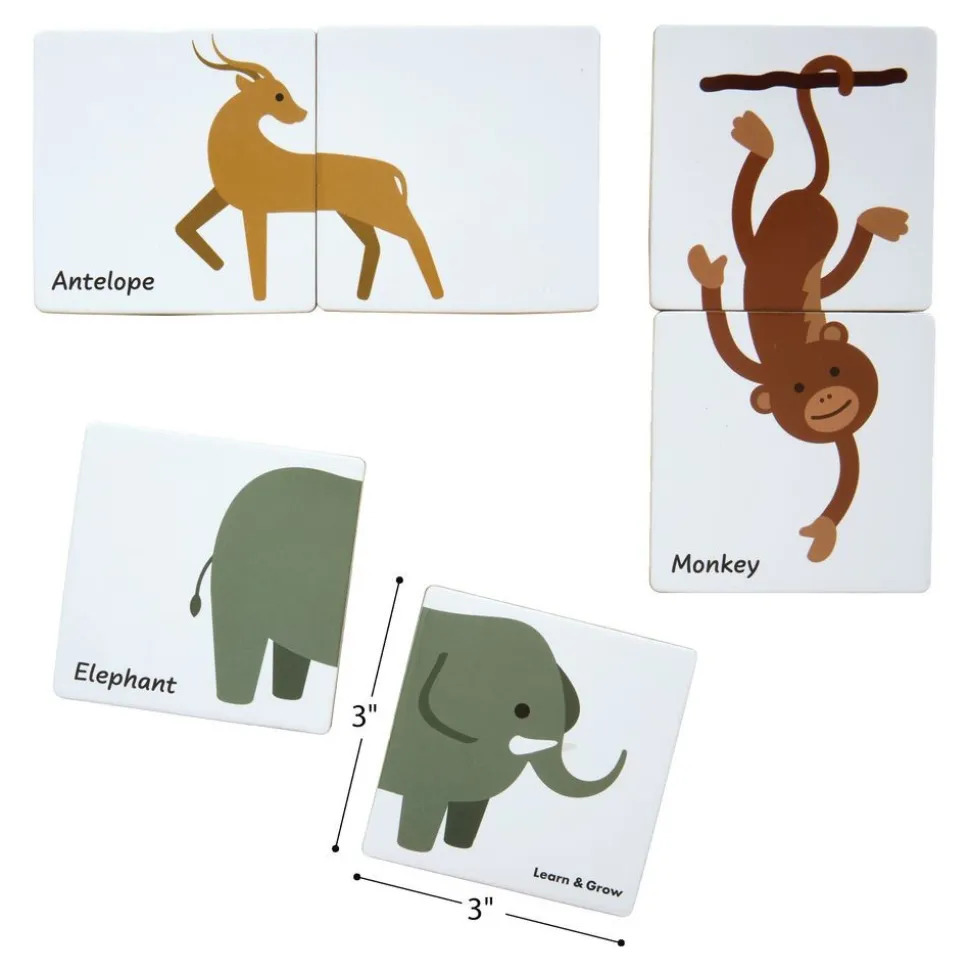 Magnetic Tile Toppers - Duo Animal Puzzle Pack - 40pcs