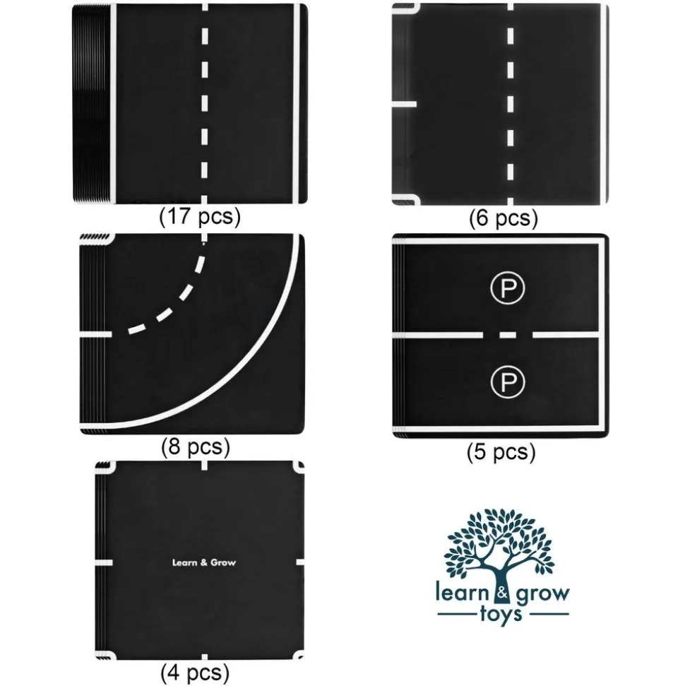 Magnetic Tile Toppers - Road Pack - 40pcs