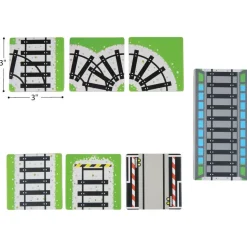 Magnetic Tile Toppers - Train Tracks - 36pcs