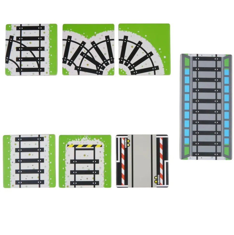 Magnetic Tile Toppers - Train Tracks - 36pcs