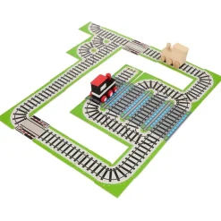 Magnetic Tile Toppers - Train Tracks - 36pcs