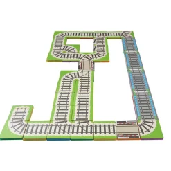 Magnetic Tile Toppers - Train Tracks - 36pcs